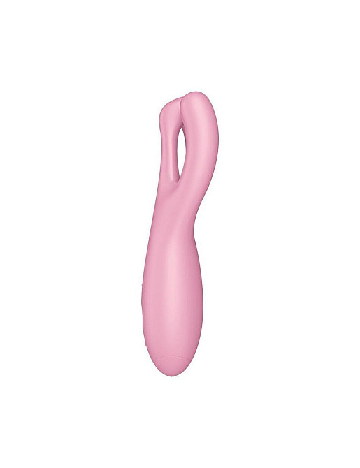 Кліторальний смарт-вібратор Satisfyer Threesome 4 Pink з трьома пальчиками Sex Aura Київ - фото 3