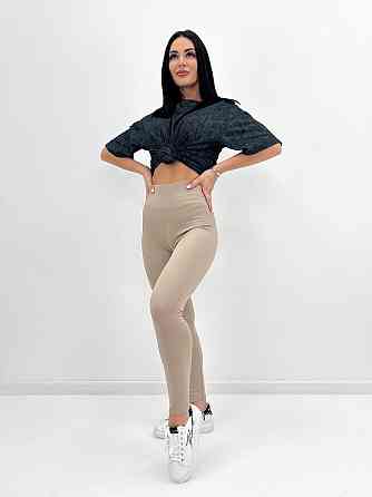 Трикотажні лосини в рубчик "Desire" оптом | Батал | Розпродаж моделі Київ