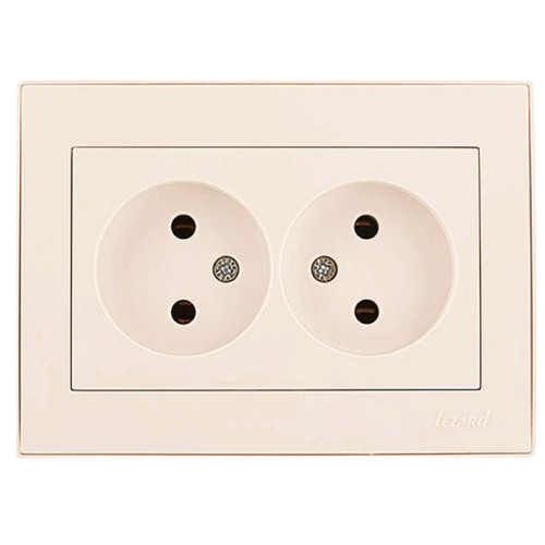 RAIN крем Розетка внутрішня 2-а без заземлення RAIN Житомир