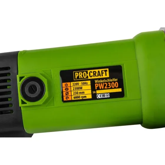 Болгарка Procraft 230 мм 2000 Вт кутова шліфмашина з мідною обмоткою електрична шліфмашина для металу та бетону Львів