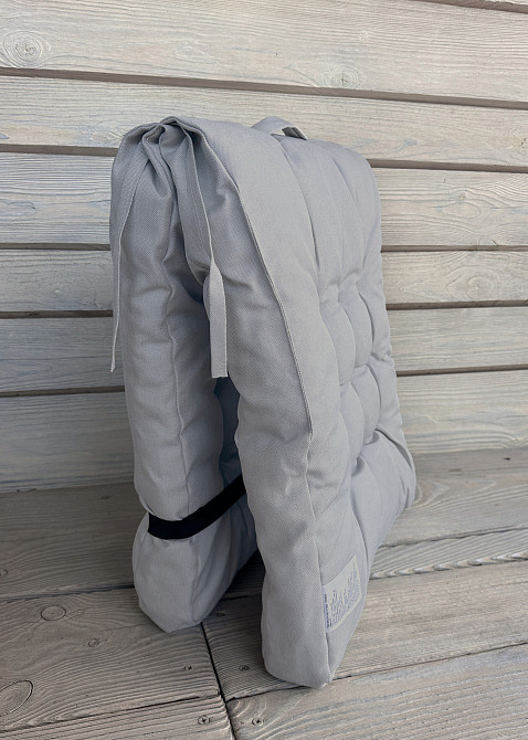 Подушка для стільців (50x120х8 см) подвійна Decorator Sawana колір світло-сірий 84-139 Київ - фото 4