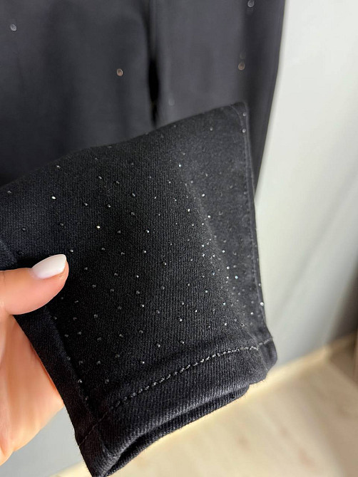 Джинси жіночі Ladyn 836 MOM на резинці розсип камінців великі розміри чорні, чорний, З4, 34, 100 см, 120 см Київ - фото 12