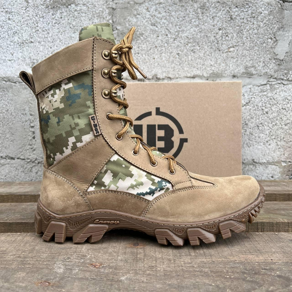 Літні чоловічі піксельні берці чоловічі армійські шкіряні прошиті та проклеєні  для зсу Львів - фото 6