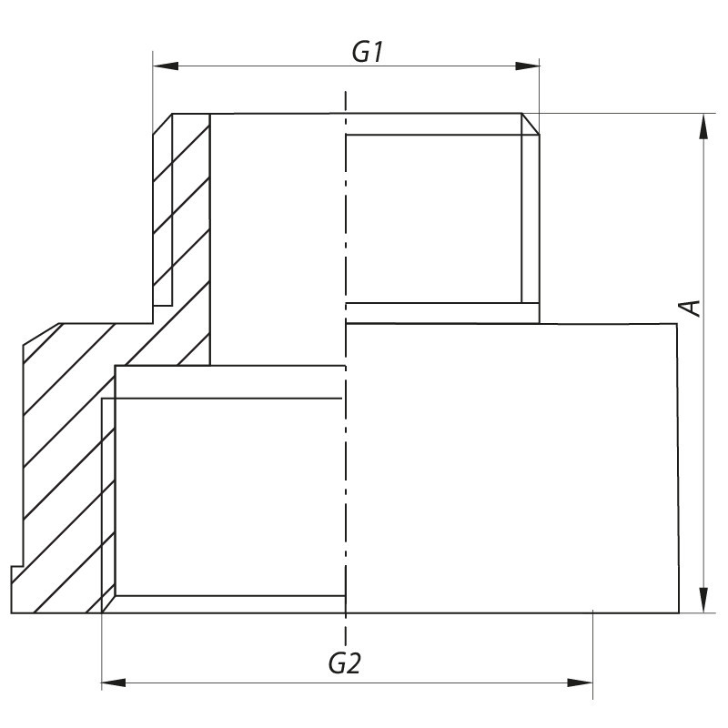 Перехідник (коннектор) 1/2 "х3 / 4" (хром) Koer KF.A0608.CHR (KF0138) Київ - фото 3