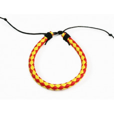 Кожаный браслет желто-красный Киев - изображение 1