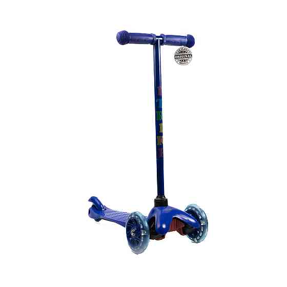 Самокат детский трехколесный iTrike Mini BB 3-013-5-DBL со светящимися колесами, Синий Каменец-Подольский