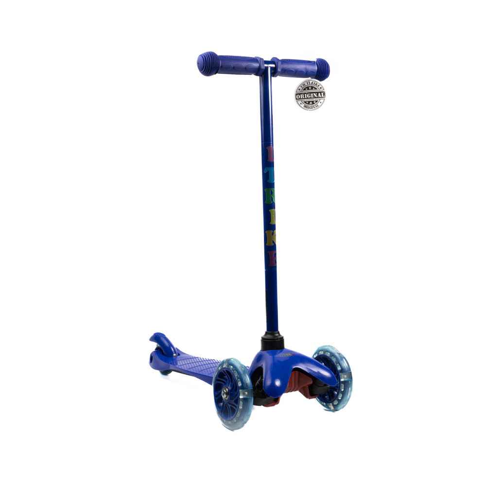 Самокат детский трехколесный iTrike Mini BB 3-013-5-DBL со светящимися колесами, Синий Каменец-Подольский - изображение 3