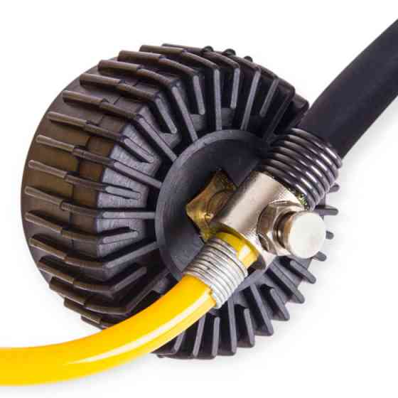 Шланг подкачки колес от компрессора спиральный под быстросъем 5м манометр, дефлятор Штурмовик для Мукачево