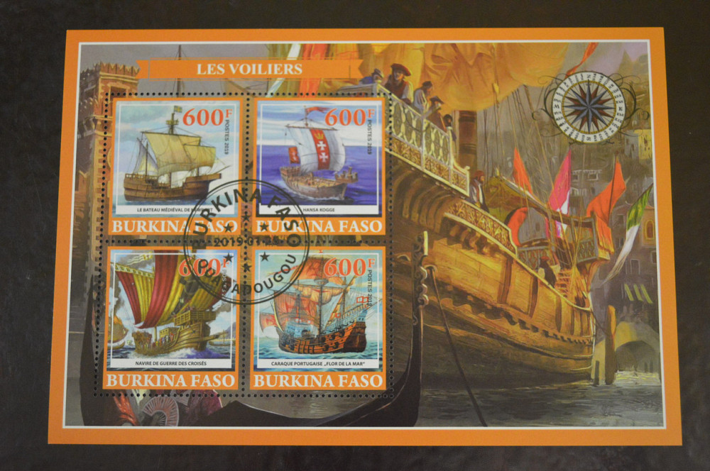 Буркина Фасо. Марки. Личности. Транспорт. Блок. 2019 год (В-4) Полтава - изображение 1