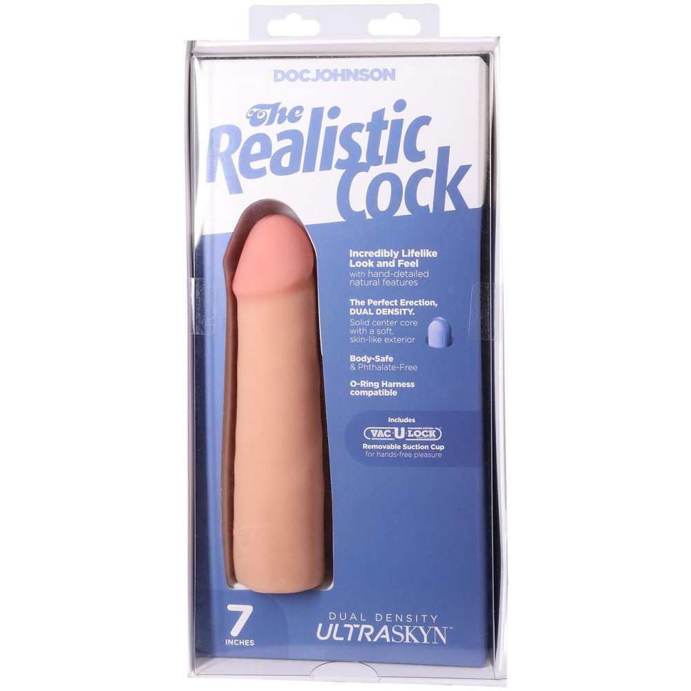 Фалоімітатор Doc Johnson The Realistic Cock ULTRASKYN - 7 Inch Vanilla Sex Aura Київ - фото 9