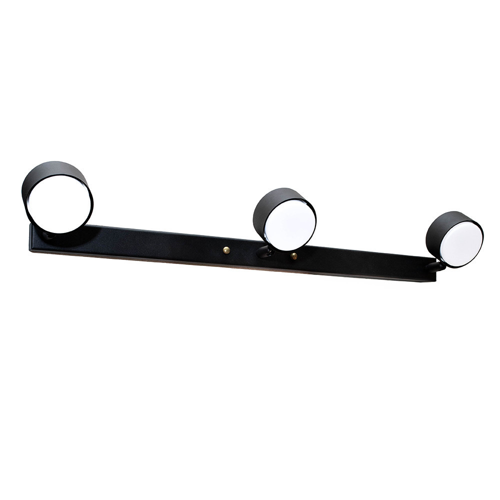 Настінний світильник MSK Electric Copter підсвічування дзеркал на три плафони GX53 NL 80400-3 BK чорний Одеса - фото 6