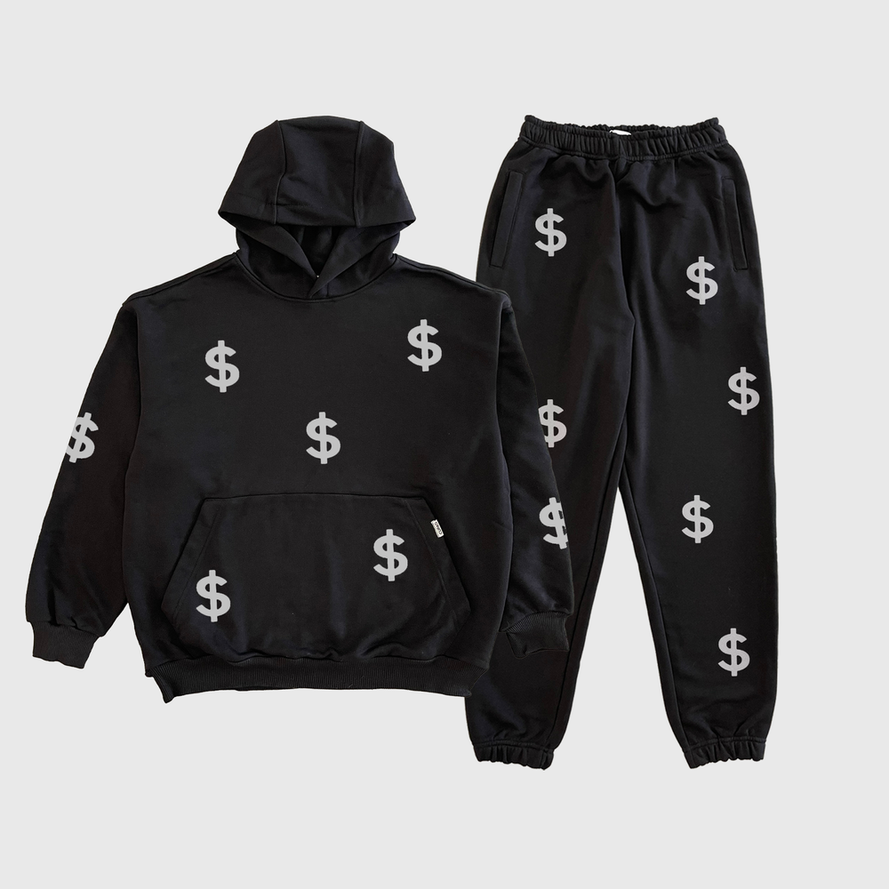 Спортивний костюм унісекс із світловідбиваючими доларами | Худі + джогери Чернівці - фото 1