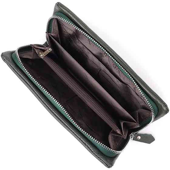 Стильный кошелек-клатч для женщин с отделением под телефон ST Leather 23103 Зеленый Киев