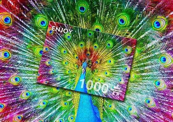 Пазл Різнобарвний павич - Colorful Peacock (Enjoy-1251) Киев