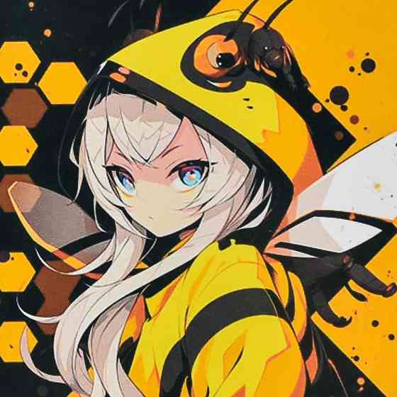 Алмазна мозаїка "Аніме-бджола" HEE16307 30х30 см Вінниця