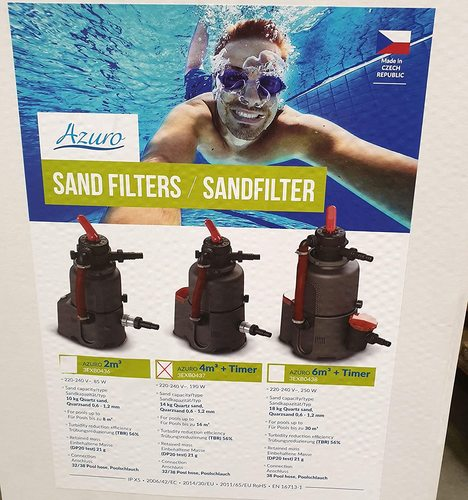 Фільтрувальна установка 4 м3/год для каркасних басейнів Azuro до 16 м3 Київ - фото 3