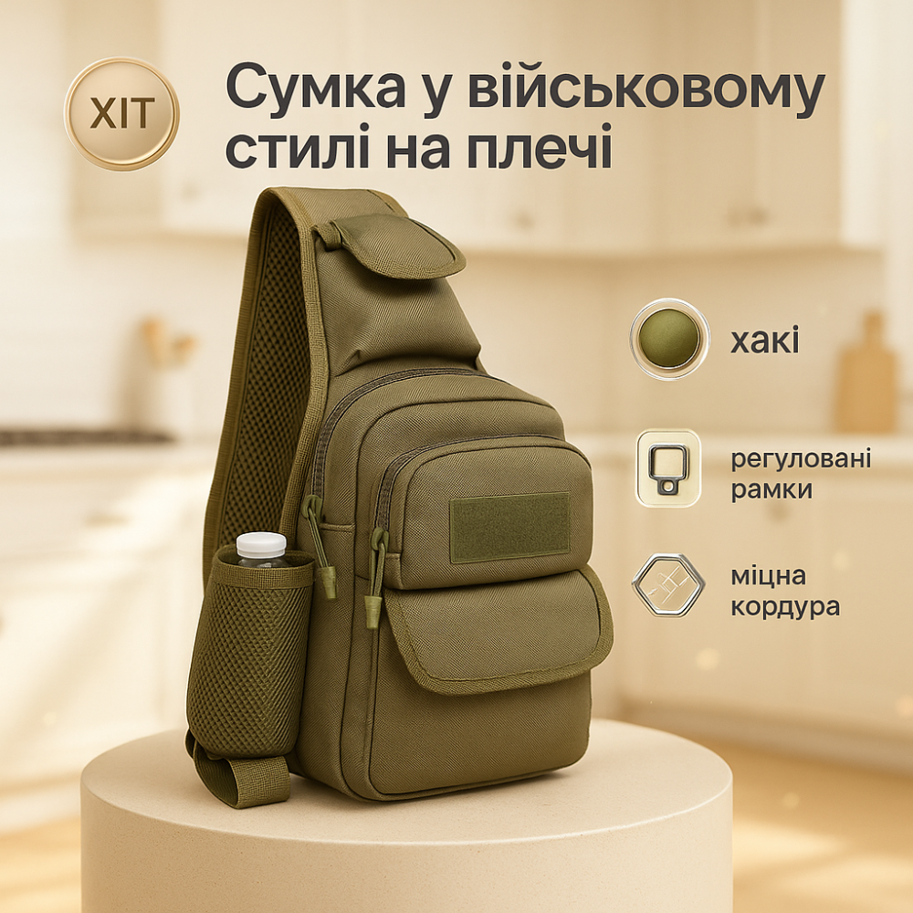Сумка для повседневной жизни, Практичная сумка-мессенджер, Мужская плечевая сумка слинг OP-89 Львов - изображение 18