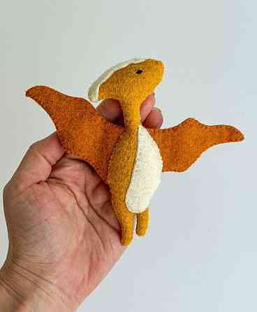 Мягкая фетровая игрушка динозавр птеродактиль ручной работы – безопасная развивающая игрушка Киев