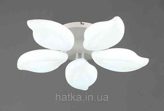 Люстра стельова світлодіодна VALESO 5 плафонів LED 60W Білий Сталь Акрил 3000K+6500K YH1408/5 Київ