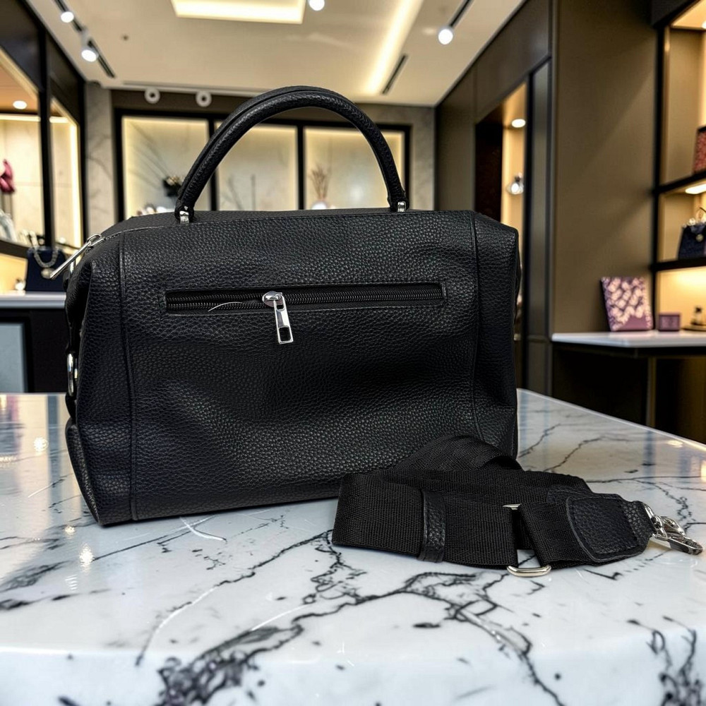 Жіноча замшева сумка стиль Прада, сумочка класична натуральна замша Prada чорна ( 186 ) Харьков - изображение 8