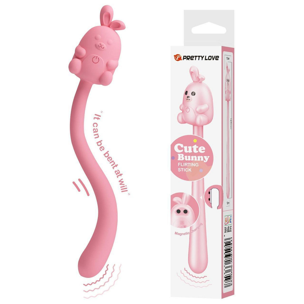 Вібратор CUTE BUNNY, Flirting Stick, 7 vibration functions, Magnetic USB charging Sex Aura Київ - фото 1