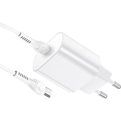 Зарядное устройство HOCO N22 Jetta USB-C PD25W + cable USB-C to USB-C White (6931474760081) Винница - изображение 5