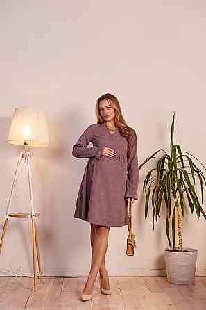 Платье из микровельвета для беременных и кормящих Lille XXL (50) Lullababe LB05LL171 фрезовый Кривой Рог