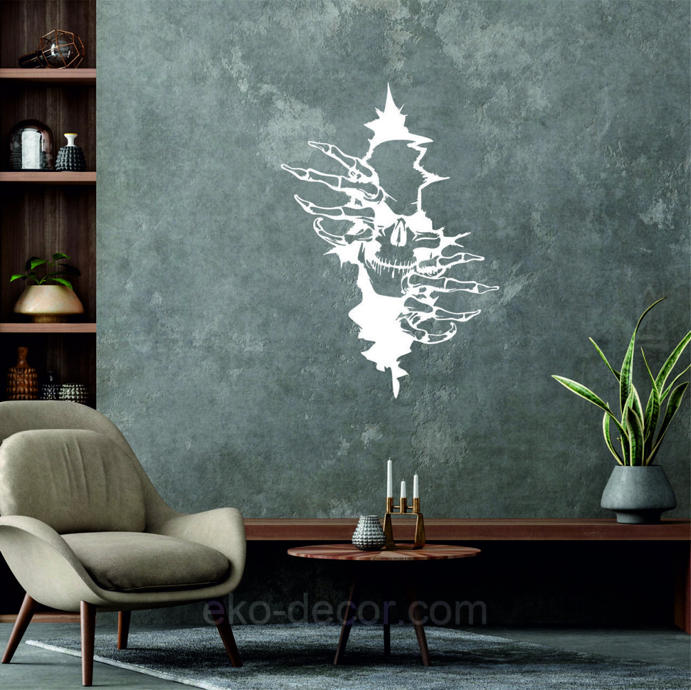 Декоративне настінне Панно «Скелет», Декор на стіну 110*75 см, Білий Київ - фото 8