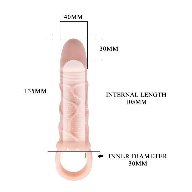 Насадка на пенис BAILE Man Extension Vibrating Sex Aura Киев - изображение 8