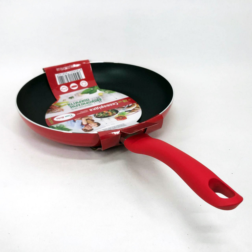 Сковорода для варіння Con Brio СВ-2814 28 см, Довговічні сковорідки, Легка у використанні сковорода MA-83 Івано-Франківськ - фото 2