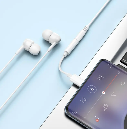 Аудіокабель HOCO LS35 Type-C to 3.5mm digital audio converter White Киев