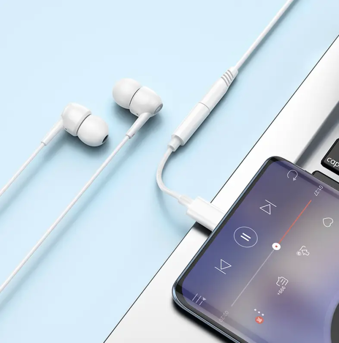 Аудіокабель HOCO LS35 Type-C to 3.5mm digital audio converter White Киев - изображение 2