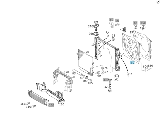 Mercedes-Benz  A2115001693 Вентилятор радіатора 600W CLS C219 E-class W211 E-class S211 Одесса