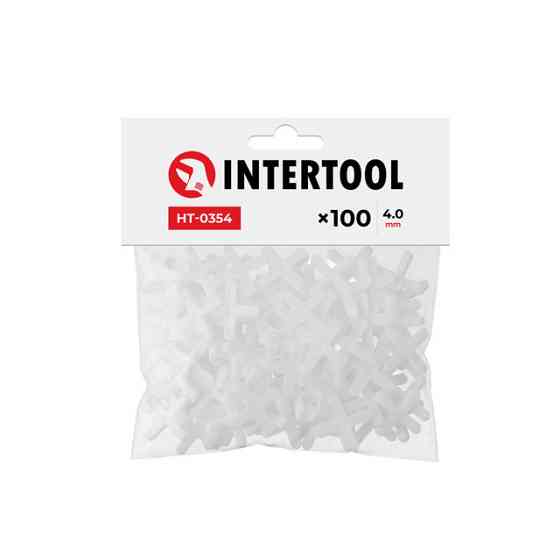 Набір дистанційних хрестиків для плитки 4,0 мм /100шт INTERTOOL HT-0354 Київ
