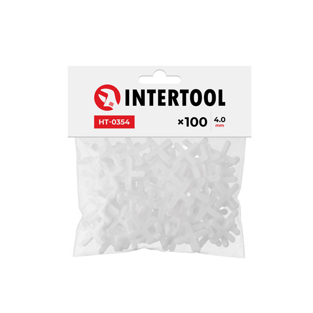 Набір дистанційних хрестиків для плитки 4,0 мм /100шт INTERTOOL HT-0354 Київ - фото 1