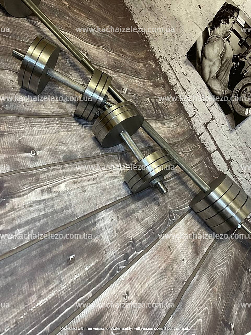 Набор 100 кг Штанга + Гантели металлические разборные 2 по 46 кг Гантели, гири, штанги и диски Киев - изображение 1