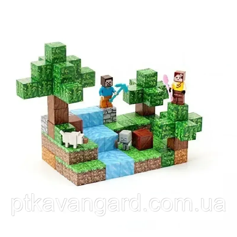 Магнитный конструктор майнкрафт 106 магнитных блоков водопад Dream World LZCK 018 Хмельницкий - изображение 8