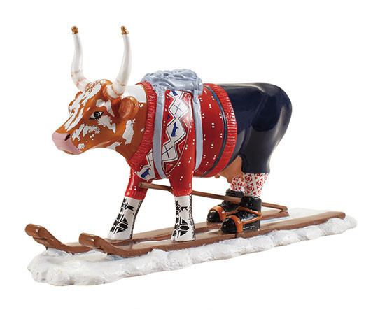 Статуэтка корова Ski Cow - aka Loypelin Lauslam коллекционная (12.5 х 20.5 см) полирезин Киев - изображение 6