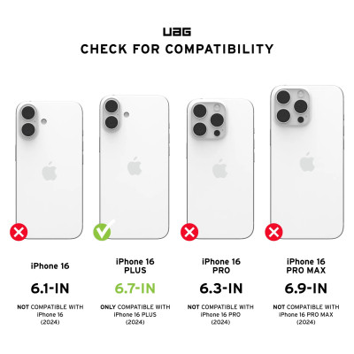 Чехол для мобильного телефона UAG iPhone 16 Plus Essential Armor Magsafe Black (114447114040) Винница - изображение 7