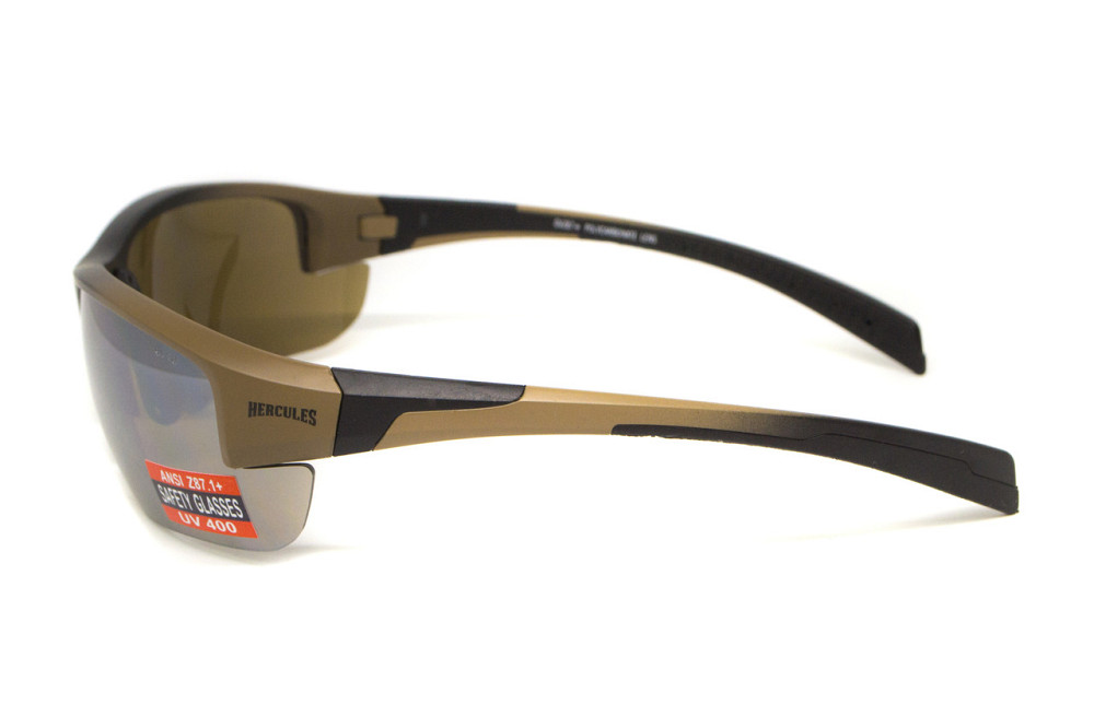 Окуляри захисні Global Vision Hercules-7 Black-Brown (drive mirror), дзеркальні коричневі в коричнево-чорній оправі Запоріжжя - фото 7