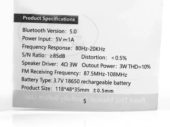Портативна Bluetooth колонка-годинник KIMISO K-10: 2 динаміки, FM-радіо, будильник, до 5 годин робот Київ