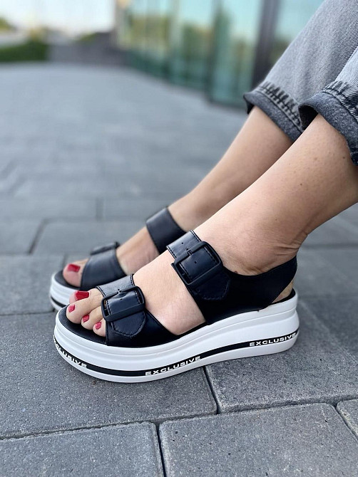 teona Босоніжки жіночі TEONA 134 чорні (літо, шкіра натуральна) (4098) Коломия - фото 5