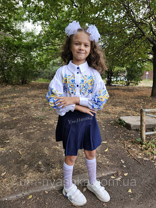 Красивая школьная блузка с  длинным рукавом р.116-134 Кривой Рог - изображение 3