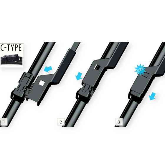 Щетки дворника oximo модельные безкаркасные (к-т 2шт) c-type 700 + 500 мм Мукачево