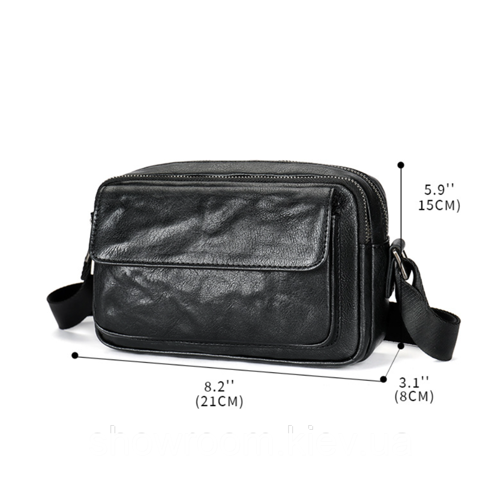 Чоловіча шкіряна барсетка Leather Collection (9253) Київ - фото 4