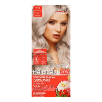 Відтінковий бальзам Acme Color Hair Care Ton Oil Mask 211 - Попелясто-платиновий (4820197009466) Вінниця - фото 1