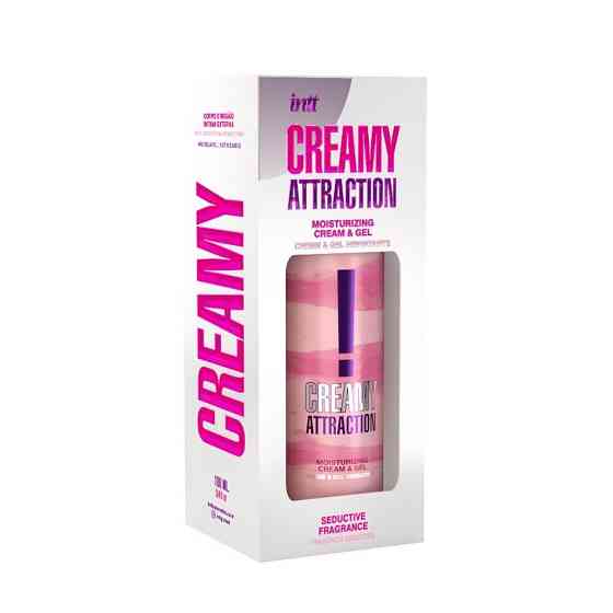 Зволожувальний крем-гель 2в1 Intt Creamy Attraction Seduction 100мл з афродизіаком, унісекс Sex Aura Київ