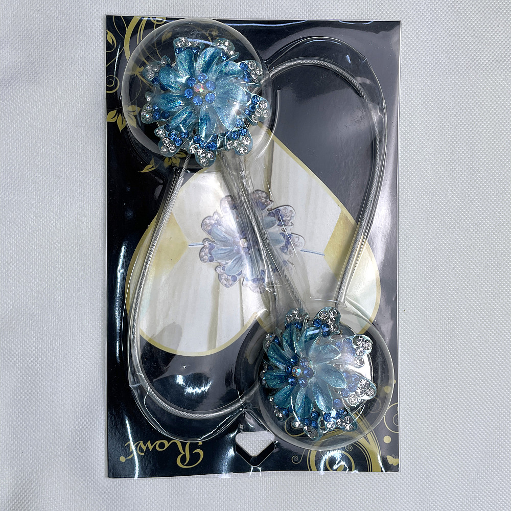 Магніти для штор та гардин "Flowers" набір 2 шт Блакитний (81-192) Київ - фото 8