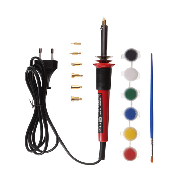 Набір для випалювання, 30 Вт, 230 В, 7 насадок INTERTOOL RT-2040 Київ - фото 1