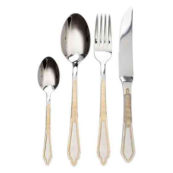 Набір золотих столових приборів на 6 осіб, 24 предмети Київ